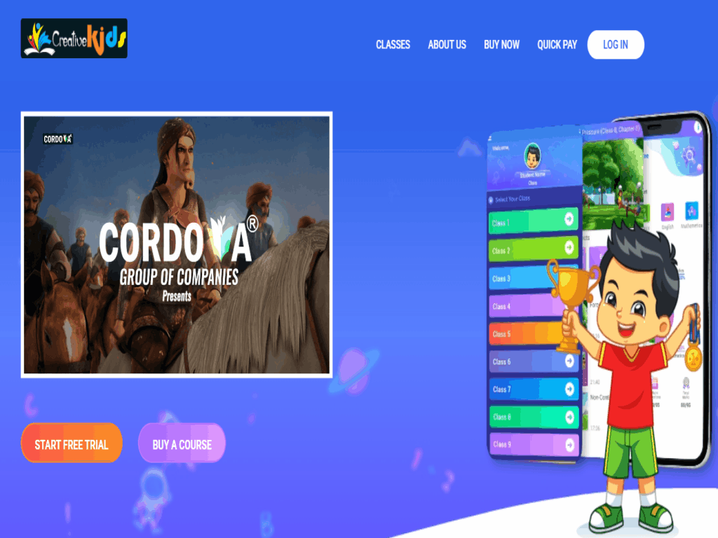 Creative Kids website